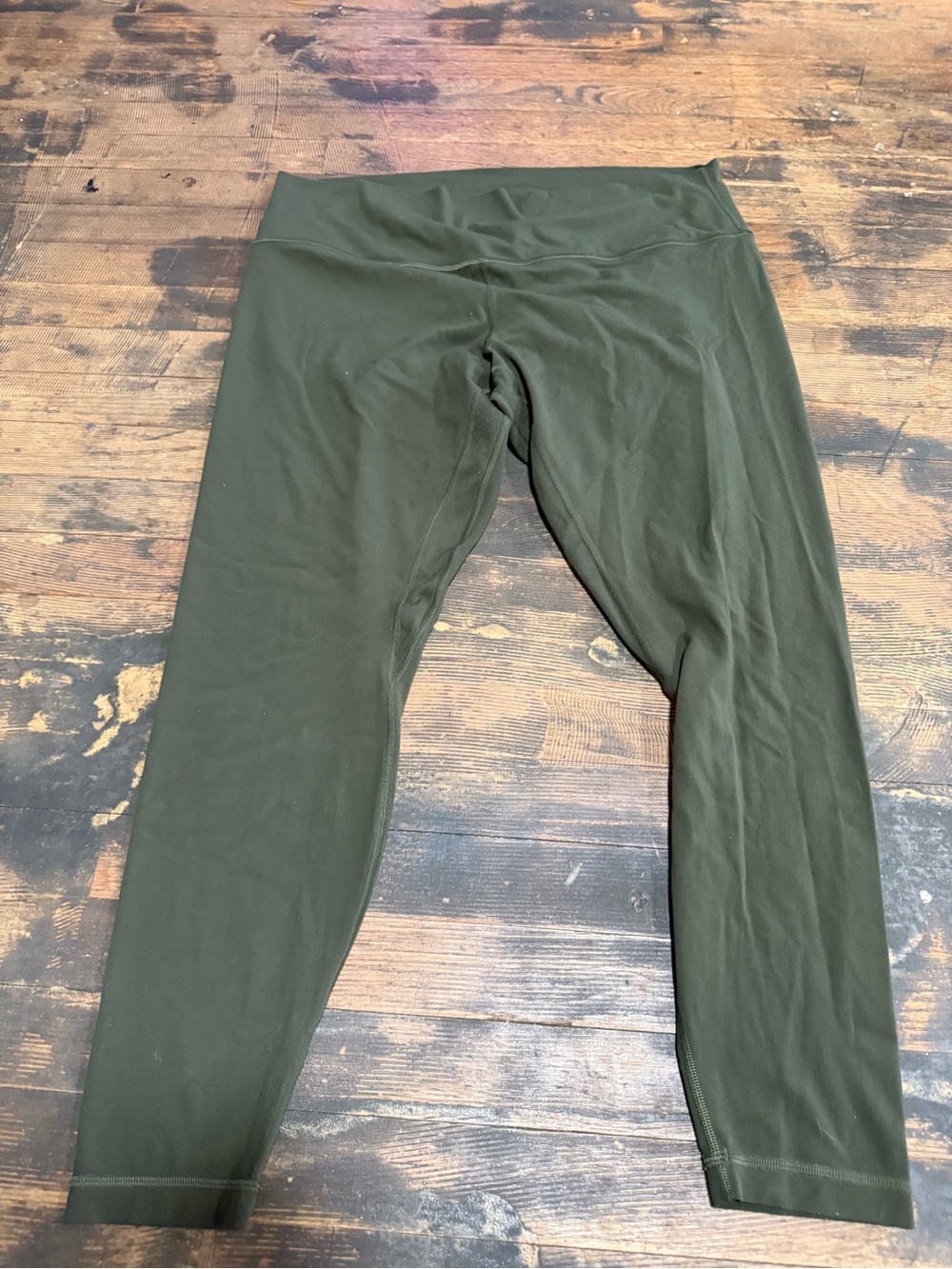Lululemon Dark Green Active Pants 18 Yoga Lounge Soft T3 High Waisted